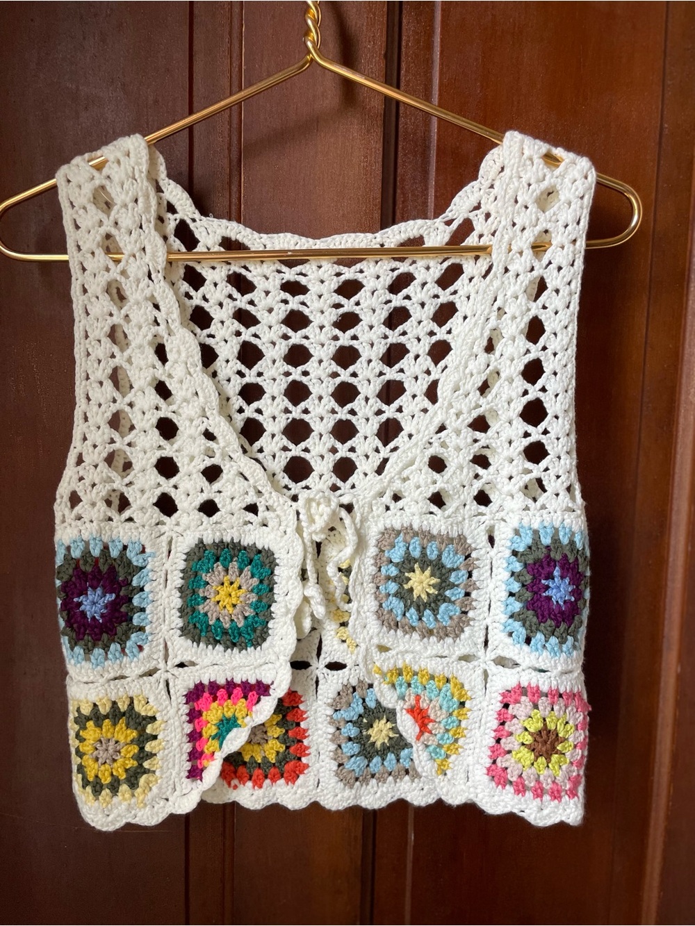 Shein women's small crochet vest